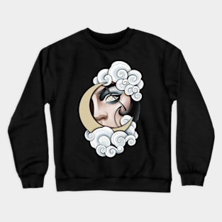 witch and moon Crewneck Sweatshirt